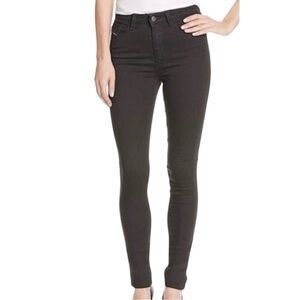 Diesel black Skinzee-High Super Slim-Skinny High Waisted Stretch Jeans